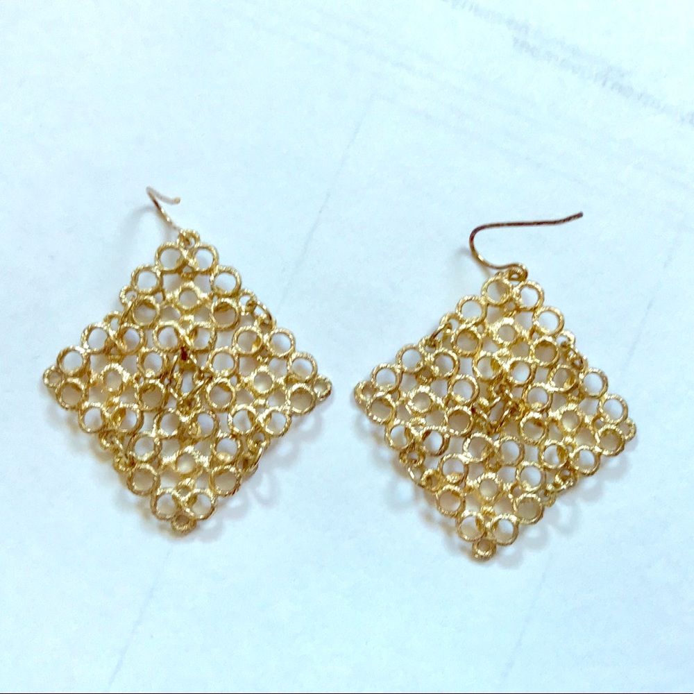 Gold “lace” earrings